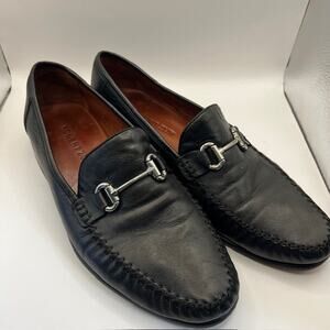 Robert Zur Black Leather Horsebit Slip On Loafers Mens 12 Soft Supple Leather